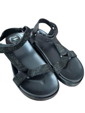 Rocket Dog Strappy Black Sandals Size 6 Blingy Design